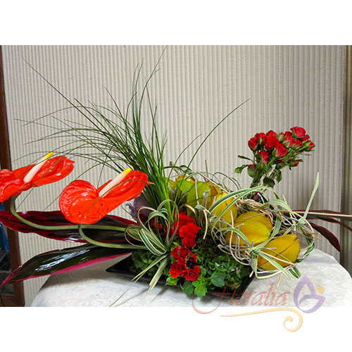 Anthuriums con carambolas