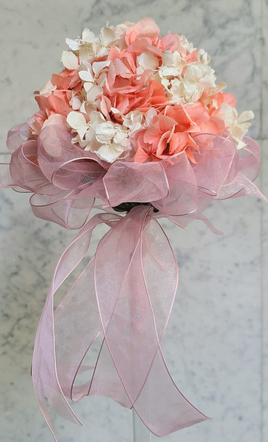 RAMO CON HORTENSIAS DESHIDRATADAS